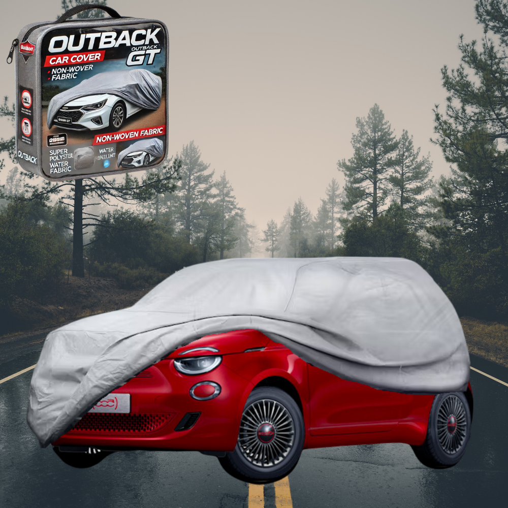 Silver Shield Outdoor Car Cover for FIAT 500 500c 2007 - 2012 L - Grey