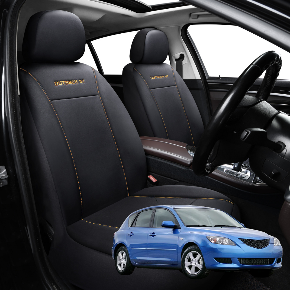 Car Front Seat Cover for Mazda 3 2004 - 2009 BK - Black - 27 x 26 x 10 cm
