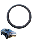 Steering Wheel Cover for Isuzu D-Max Space Cab 2013 - 2020 RT - Black Microfiber Leather - Circle 38 cm-1