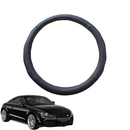 Steering Wheel Cover for Audi TT TTS TTRS 2014 - Current (Coupe) - Black Microfiber Leather - Circle 38 cm-1