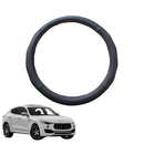Steering Wheel Cover for Maserati Levante 2017 - Current - Black Microfiber Leather - Circle 38 cm-1