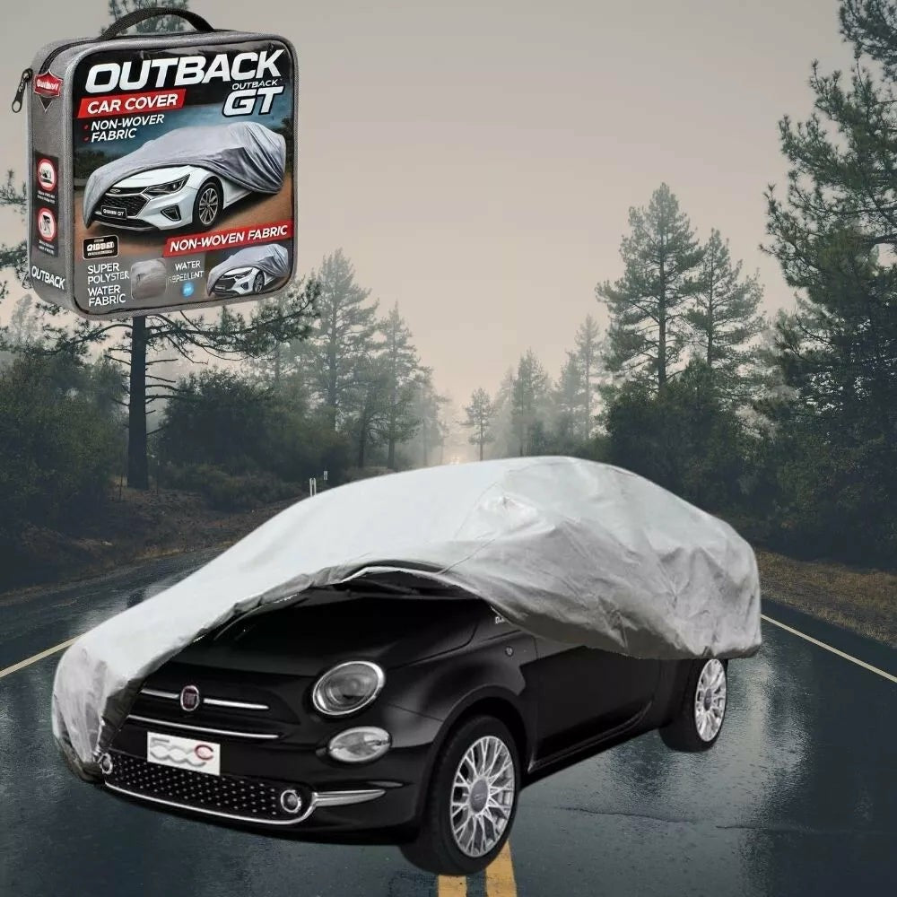 Silver Shield Outdoor Car Cover for FIAT 500 500c 2021 - Current L - Grey