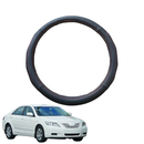 Steering Wheel Cover for Toyota Camry 2006 - 2011 (XV40) - Black Microfiber Leather - Circle 38 cm-1