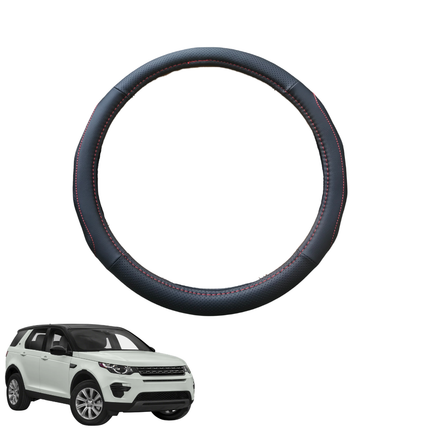 Steering Wheel Cover for Land Rover Discovery Sport 2019 - Current - Black Microfiber Leather - Circle 38 cm