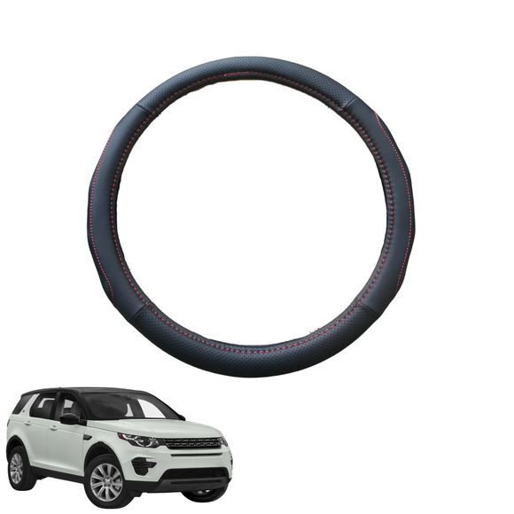 Steering Wheel Cover for Land Rover Discovery Sport 2019 - Current - Black Microfiber Leather - Circle 38 cm