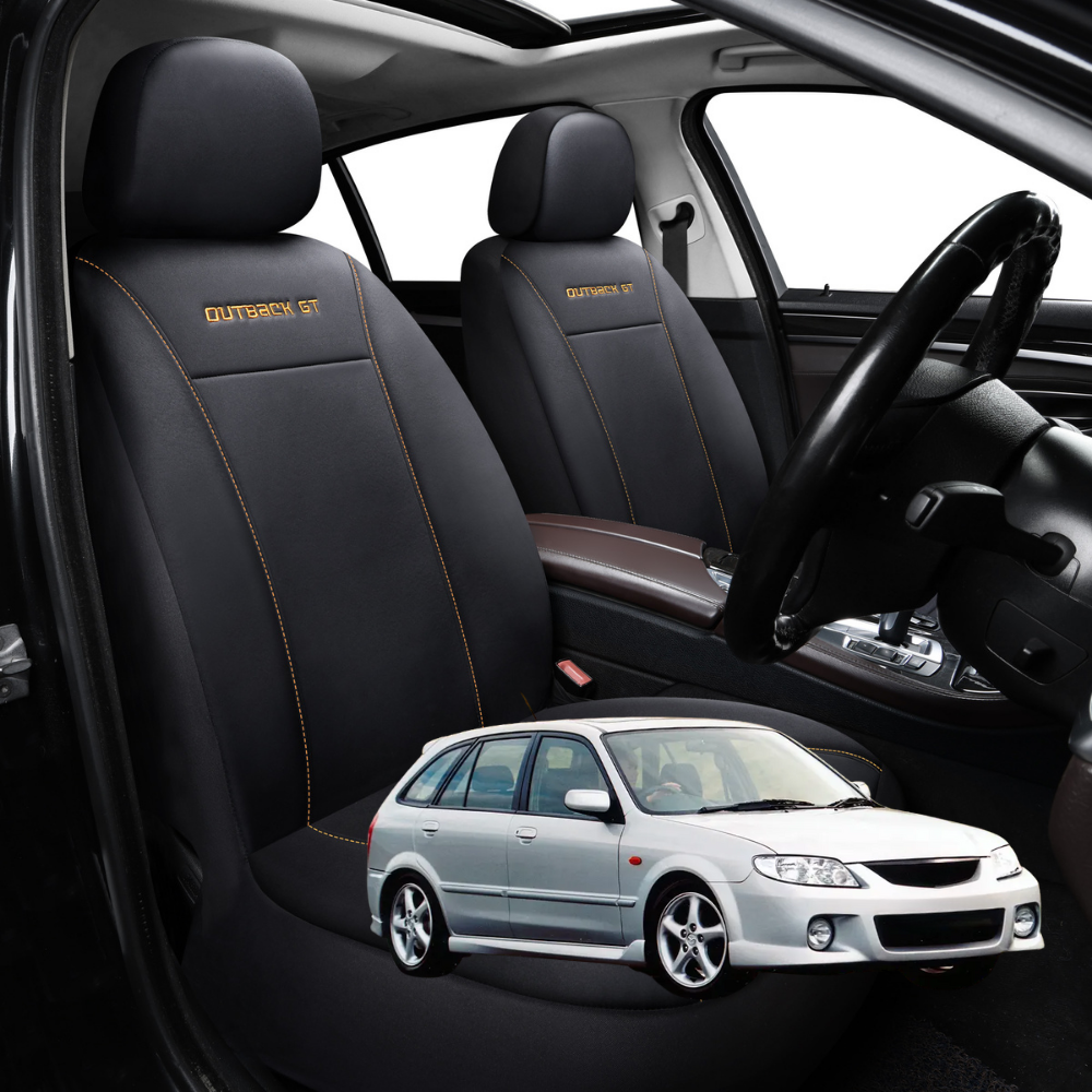 Car Front Seat Cover for Mazda 323 1998 - 2003 - Black - 27 x 26 x 10 cm