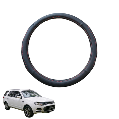 Steering Wheel Cover for Ford Territory 2004 - 2011 SX, SY - Black Microfiber Leather - Circle 38 cm