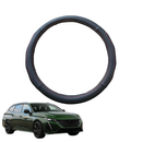Steering Wheel Cover for Peugeot 308 2021 - Current Wagon (P5) - Black Microfiber Leather - Circle 38 cm-1