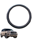 Steering Wheel Cover for Infiniti QX80 2015 - 2020 Y62 - Black Microfiber Leather - Circle 38 cm-1