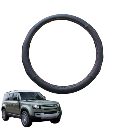 Steering Wheel Cover for Land Rover Defender 90 2020 - Current L663 - Black Microfiber Leather - Circle 38 cm