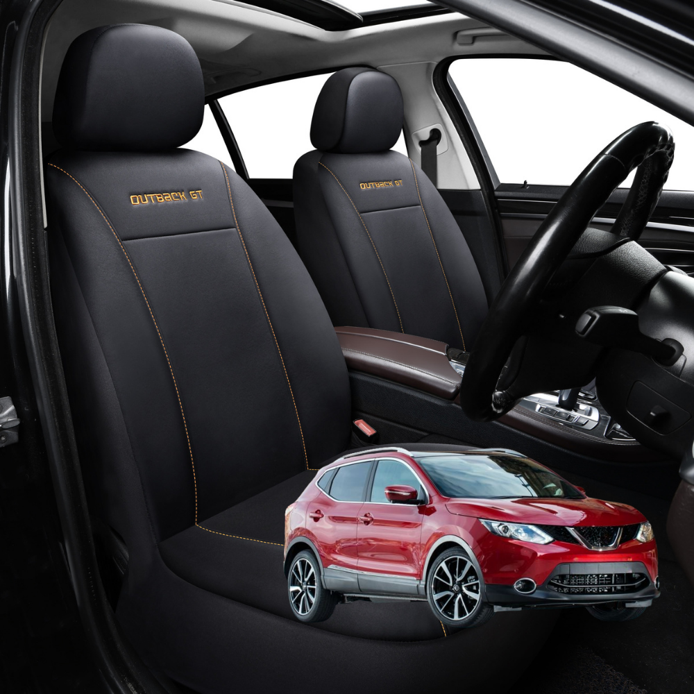 Car Front Seat Cover for Nissan QASHQAI 2014 - 2021 (J11) - Black