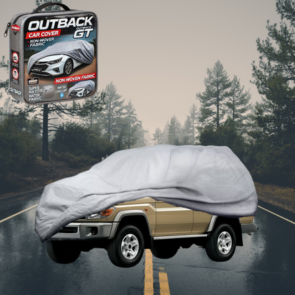 Silvershield Outdoor Car Cover for Toyota LandCruiser 70 Double Cab 2014 - Current XL - Grey