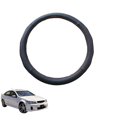 Steering Wheel Cover for Holden Commodore 2007 - 2013 (VE) - Black Microfiber Leather - Circle 38 cm