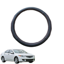 Steering Wheel Cover for Honda Accord Euro 2002 - 2008 CL - Black Microfiber Leather - Circle 38 cm-1