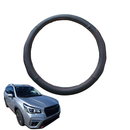 Steering Wheel Cover for Subaru Forester 2018 - Current (SK) - Black Microfiber Leather - Circle 38 cm-1