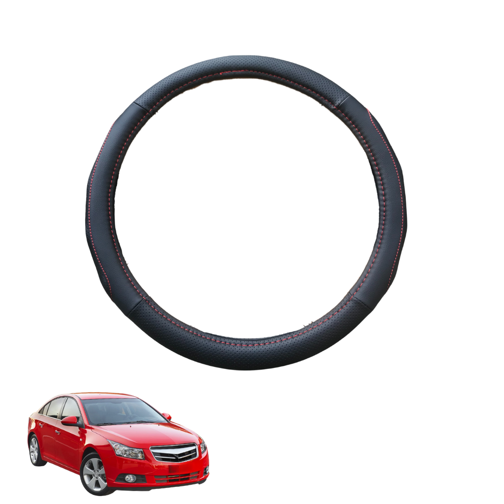Steering Wheel Cover for Holden Cruze 2009 - 2016 JH - Black Microfiber Leather - Circle 38 cm