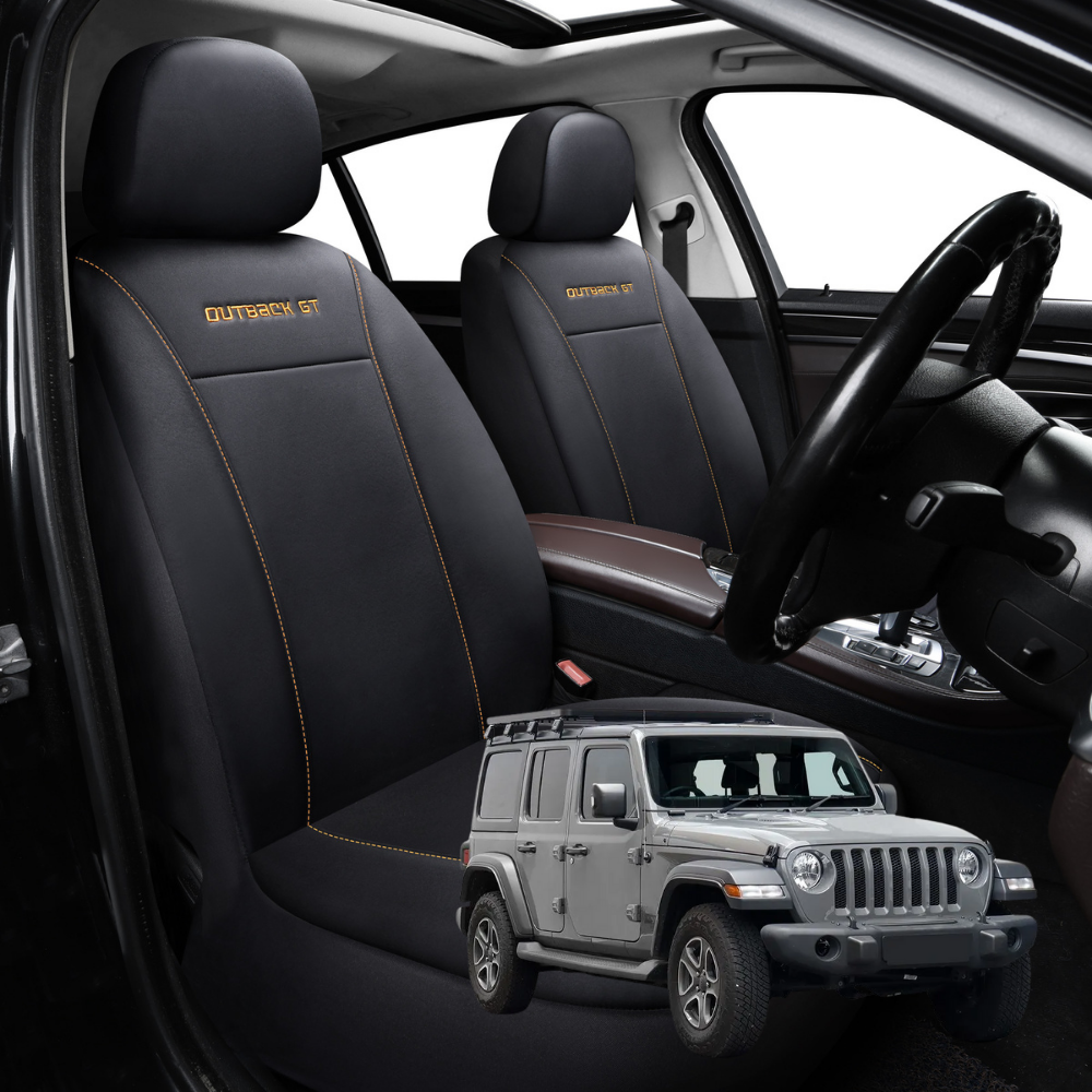 Car Front Seat Cover for Jeep Wrangler 2018 - Current (2-Door JL) - Black - 27 x 26 x 10 cm