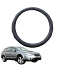 Steering Wheel Cover for Subaru Outback 2003 - 2009 3GEN - Black Microfiber Leather - Circle 38 cm-1