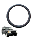 Steering Wheel Cover for Land Rover Discovery 2004 - 2009 (D3) - Black Microfiber Leather - Circle 38 cm-1