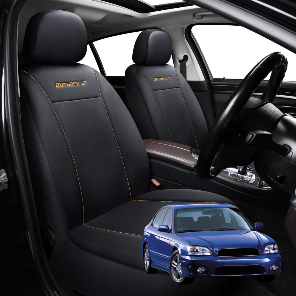 Car Front Seat Cover for Subaru Liberty 1998 - 2003 (BE/BH) - Black