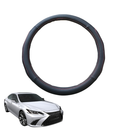 Steering Wheel Cover for Lexus ES 2019 - Current 70R - Black Microfiber Leather - Circle 38 cm-1