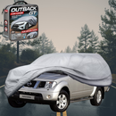 Silvershield Outdoor Car Cover for Nissan Navara Dual Cab 2015 - Current (NP300/D23 STX with rear cupholder) XL - Grey-1