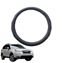 Steering Wheel Cover for Subaru Forester 2013 - 2018 (SJ) - Black Microfiber Leather - Circle 38 cm-1