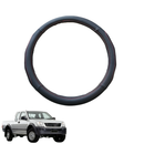 Steering Wheel Cover for Holden Rodeo 2003 - 2008 (2-Door Regular Cab and Extended Cab) - Black Microfiber Leather - Circle 38 cm-1