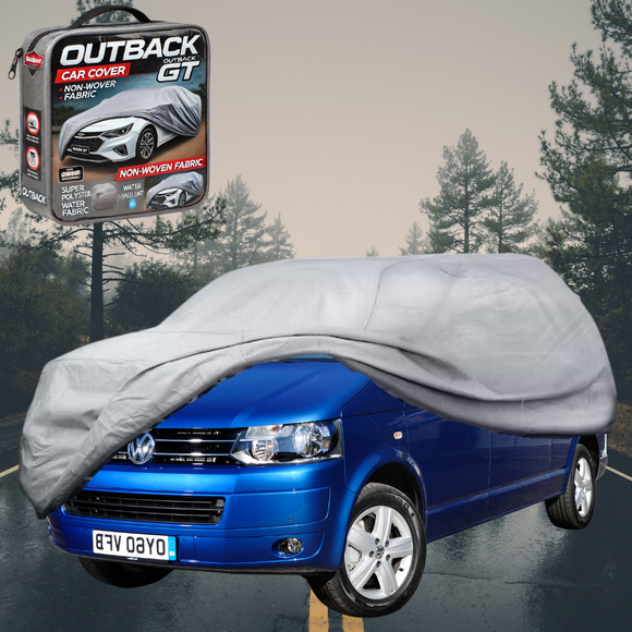 Silvershield Outdoor Car Cover for VolksWagen Transporter 2004 - Current (T4, T5, T5 Facelift, T6, T6.1) XXLC - Grey