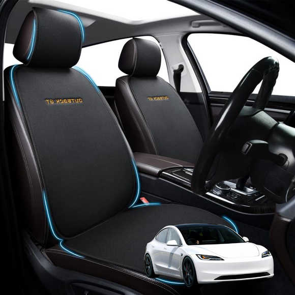 Car Front Seat Cushion Pad for Tesla Model 3 2024 - Current (Highlander) - Pressure Relief - 27 x 26 x 10 cm