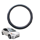 Steering Wheel Cover for Toyota Prius C 2012 - 2020 NHP10 - Black Microfiber Leather - Circle 38 cm-1