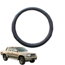 Steering Wheel Cover for Toyota Hilux Double Cab 1997 - 2005 - Black Microfiber Leather - Circle 38 cm-1