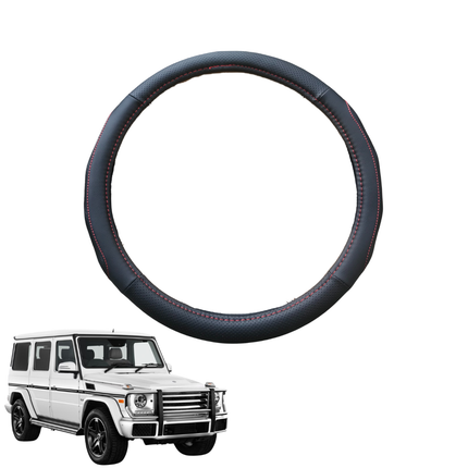 Steering Wheel Cover for Mercedes-Benz G-Class 2018 - Current (W463A) - Black Microfiber Leather - Circle 38 cm