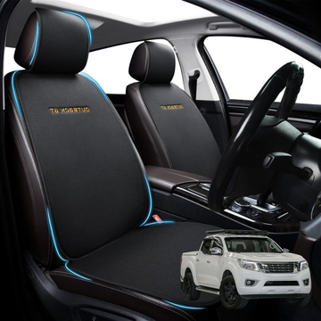 Car Front Sideless Seat Cushion for Nissan Navara Dual Cab 2015 - Current (NP300/D23 STX with rear cupholder) - Pressure Relief - 27 x 26 x 10 cm