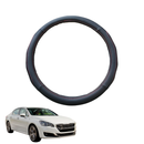 Steering Wheel Cover for Peugeot 508 2010 - 2018 (W23) - Black Microfiber Leather - Circle 38 cm-1
