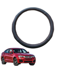 Steering Wheel Cover for BMW X4 2014 - 2018 (F26) - Black Microfiber Leather - Circle 38 cm-1