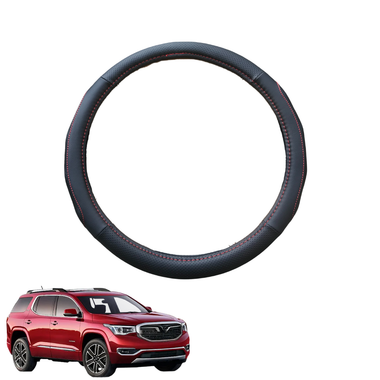 Steering Wheel Cover for Holden Acadia 2018 - 2021 AC - Black Microfiber Leather - Circle 38 cm