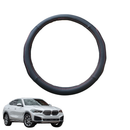 Steering Wheel Cover for BMW X6 2020 - Current (G06) - Black Microfiber Leather - Circle 38 cm-1