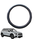 Steering Wheel Cover for Mercedes-Benz GLB SUV 2020 - Current (X247) - Black Microfiber Leather - Circle 38 cm-1