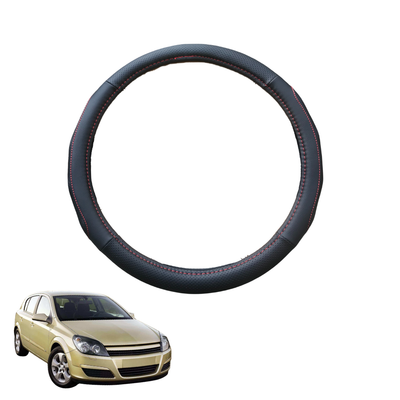 Steering Wheel Cover for Holden Astra 2004 - 2009 (AH) - Black Microfiber Leather - Circle 38 cm