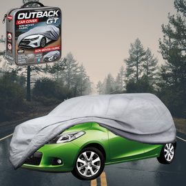 Silvershield Outdoor Car Cover for Mazda 2 2002 - 2007 L - Grey