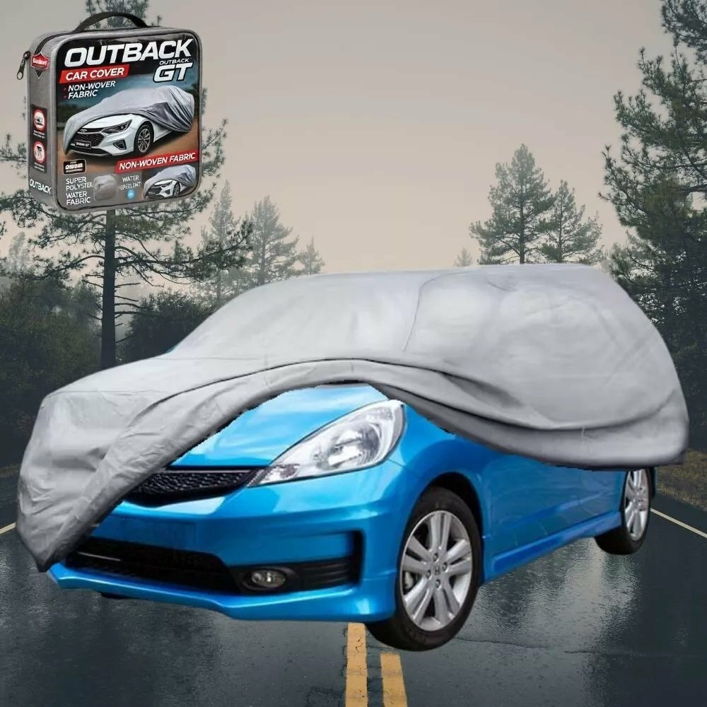 Silver Shield Outdoor Car Cover for Honda Jazz 2008 - 2014 (FIT GE/GG) L - Grey