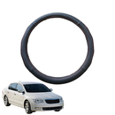 Steering Wheel Cover for Skoda Superb 2008 - 2015 (B6, Typ 3T) - Black Microfiber Leather - Circle 38 cm-1