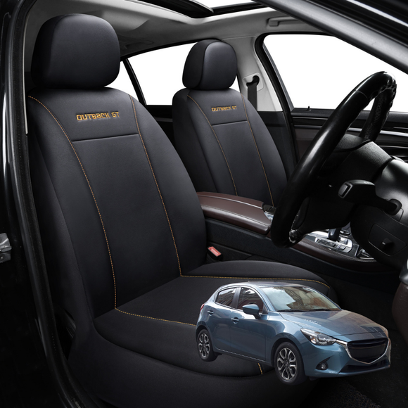 Car Front Seat Cover for Mazda 2 2014 - Current DL, DJ - Black - 27 x 26 x 10 cm