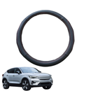 Steering Wheel Cover for Volvo C40 2021 - Current - Black Microfiber Leather - Circle 38 cm-1