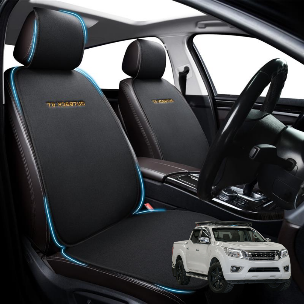 Car Front Seat Cushion Pad for Nissan Navara Dual Cab 2015 - Current (NP300/D23 STX without rear cupholder) - Pressure Relief - 27 x 26 x 10 cm