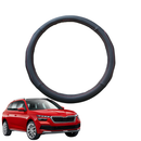 Steering Wheel Cover for Skoda Kamiq 2019 - Current NW - Black Microfiber Leather - Circle 38 cm-1