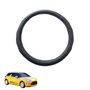 Steering Wheel Cover for Citroen DS 3 2010 - 2016 - Black Microfiber Leather - Circle 38 cm-1