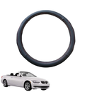 Steering Wheel Cover for BMW 3 Series 2005 - 2013 Coupe/Convertible (E92 E93) - Black Microfiber Leather - Circle 38 cm-1