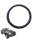 Steering Wheel Cover for Isuzu D-Max Crew Cab 2011 - 2020 (RT50/85) - Black Microfiber Leather - Circle 38 cm-1